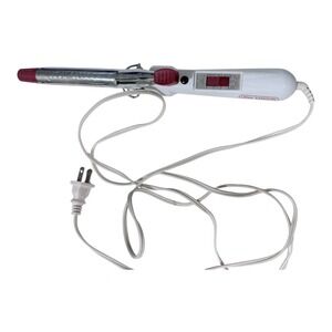 Vidal Sassoon Curling Iron 1/2 Inch Small Barrel White Maroon VS141 VTg Style